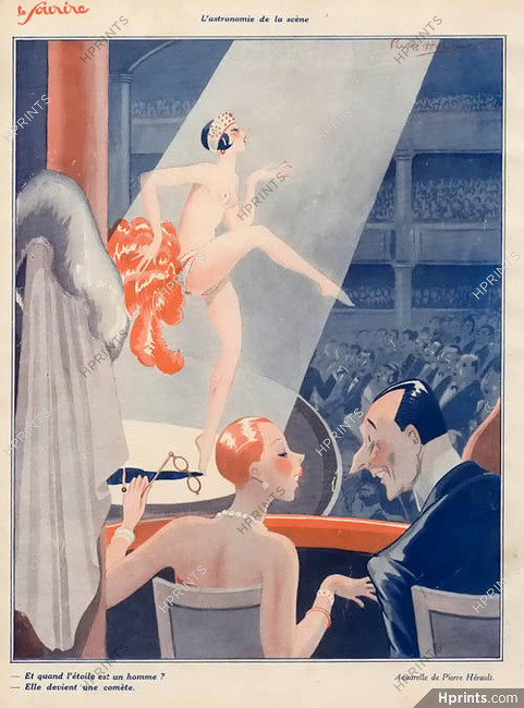 Pierre Herault 1928 Music-Hall, Costume Chorus Girl, Topless