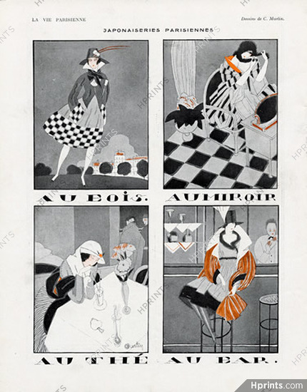 Charles Martin 1919 ''Japonaiseries Parisiennes'' Elegant Parisienne