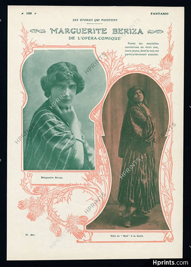 Marguerite Beriza 1912 Photo Bert