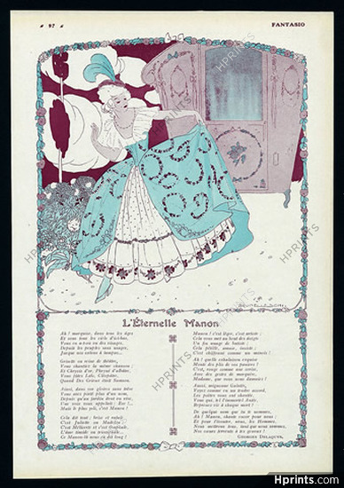 L'Éternelle Manon, 1912 - Umberto Brunelleschi, Text by Georges Delaquys