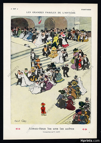 Marcel Capy 1912 ''Aimez-vous les uns les autres'' Weddings, Comic Strip