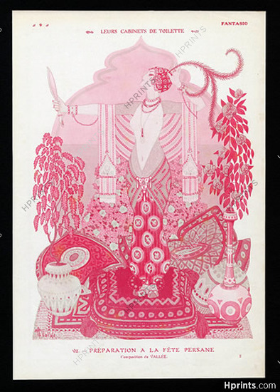 Armand Vallée 1912 ''Préparation à la fête Persane'' Oriental Decorative Arts