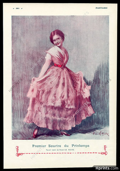 Henri Le Riche 1913 ''Premier Sourire de Printemps'' Girl