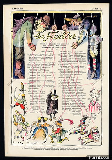 Les Ficelles, 1913 - Lucien Métivet Marionette