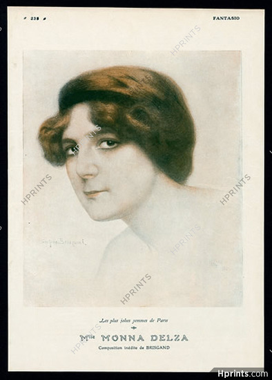 Gustave Brisgand 1911 Mlle Monna Delza Portrait