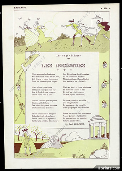Les Ingénues, 1911 - Charles Martin, Texte par Paul Verlaine