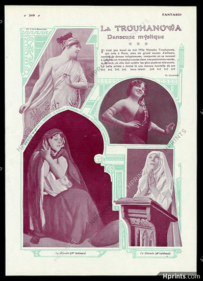 Natacha Trouhanowa 1911 ''Danseuse Mystique'' Russian Dancer
