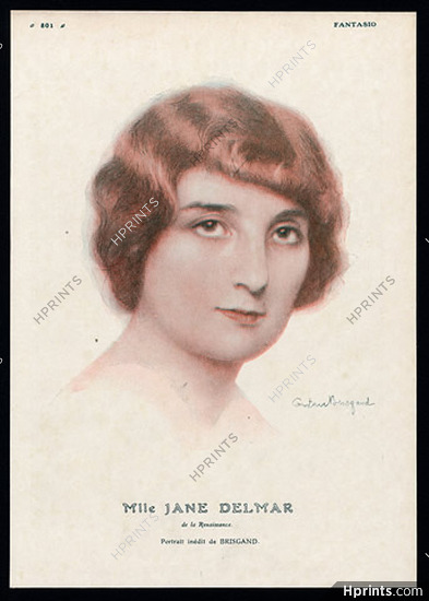 Gustave Brisgand 1912 Mlle Jane Delmar, Portrait