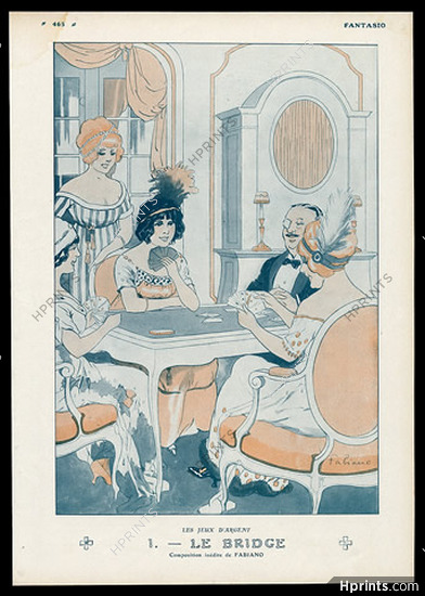 Fabiano 1912 ''Le Bridge'' Elegant Parisiennes Playing Cards