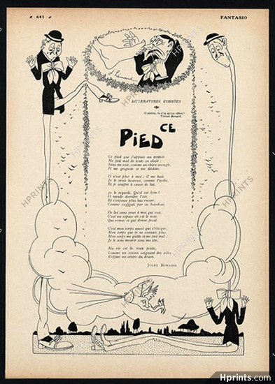 Ce pied, 1912 - Joseph Hémard, Text by Jules Romains