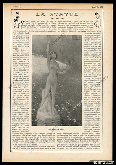 La Statue, 1912 - Raphaël Kirchner Nude, Texte par André Dumas