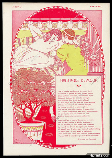 Hautbois d'Amour, 1912 - Kuhn-Régnier, Texte par François de Croisset