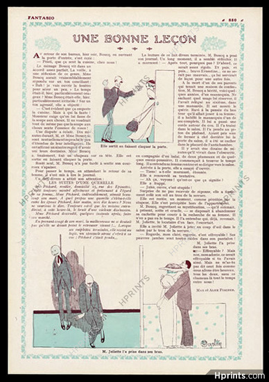 Une Bonne Leçon, 1912 - Charles Martin, Text by Max & Alex Fischer