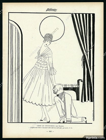 Magnin 1915 ''Chez le couturier'' Elegant Parisienne