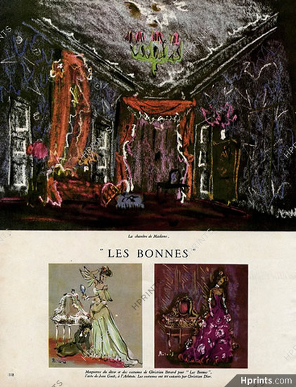 Les Bonnes, 1947 - Christian Bérard Theatre scenery, Costumes by Christian Dior