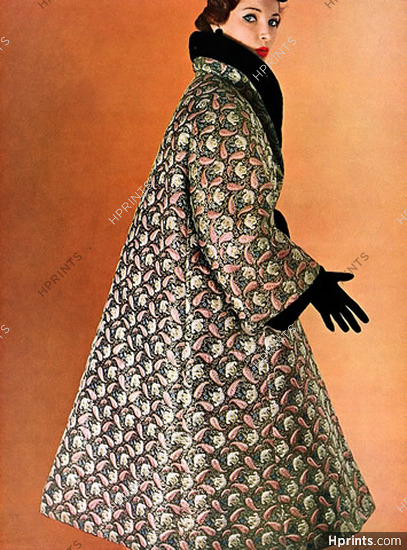 Christian Dior 1954 Evening Coat, Fashion Photography
