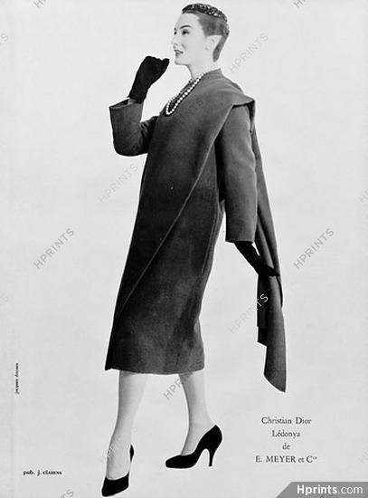 Christian Dior 1954 Photo Jacques Decaux, E. Meyer & Cie