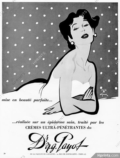 Payot (Cosmetics) 1954 Gruau, Version B