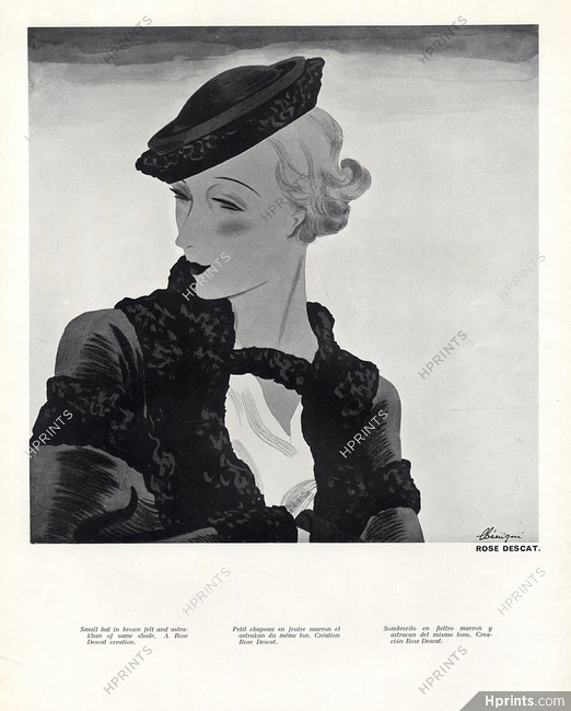 Rose Descat (Millinery) 1934 Leon Benigni