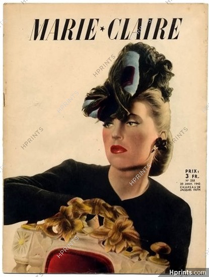 Marie Claire 1942 N°233 Jacques Fath Canadiennes - Sheepskin jackets, 24 pages