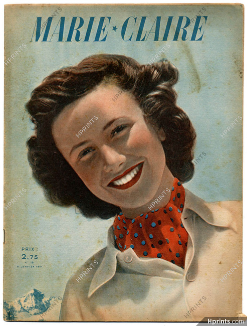 Marie Claire 1941 N°181 Hermès Kosto de War, 28 pages