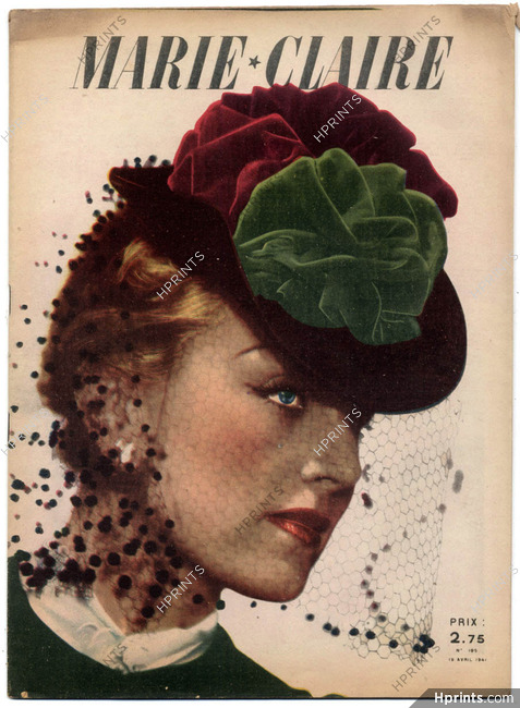 Marie Claire 1941 N°195 Gruau Hermès Balenciaga Maggy Rouff