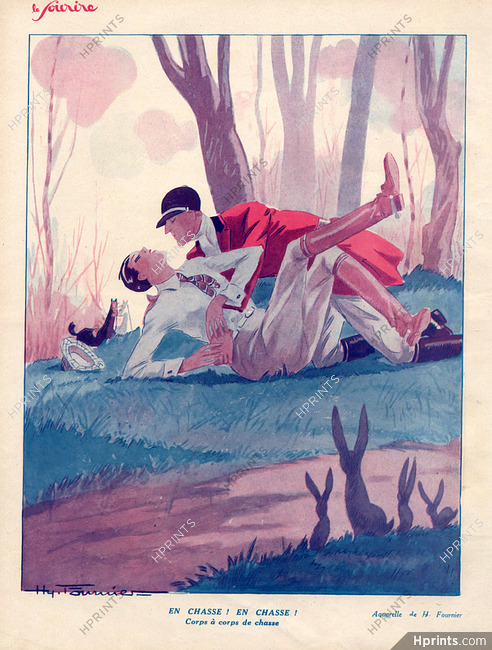 Corps à Corps de Chasse, 1928 - Henry Fournier Hunters, Lovers