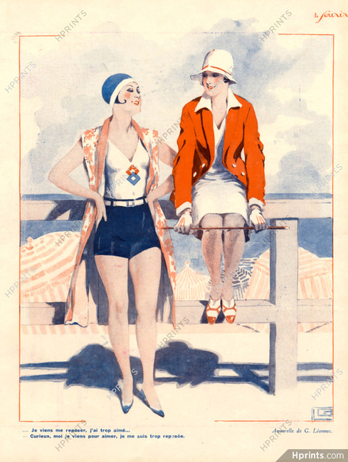 Georges Léonnec 1932 Swimmer Bathing Beauty
