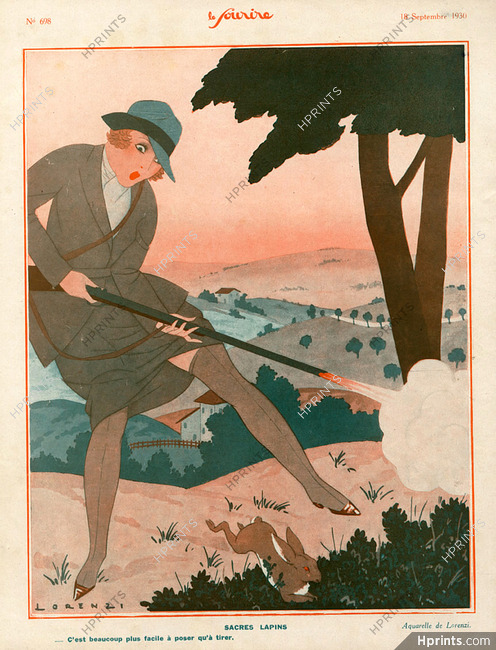 Fabius Lorenzi 1930 Huntress, Rabbit