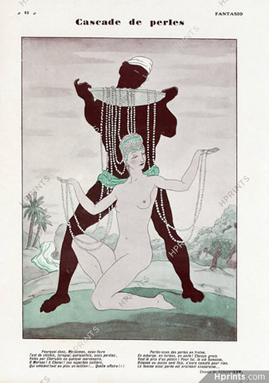 Zinovieff 1928 ''Cascade de Perles'' Nude Pearls