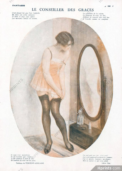 Henri Vincent-Anglade 1930 ''Le Conseiller des Graces'' Babydoll, Stockings Sexy Girl