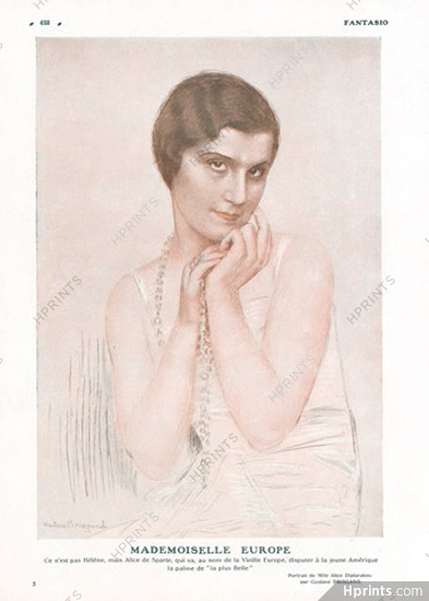 Brisgand 1930 Miss Europe Mlle Alice Diplarakou