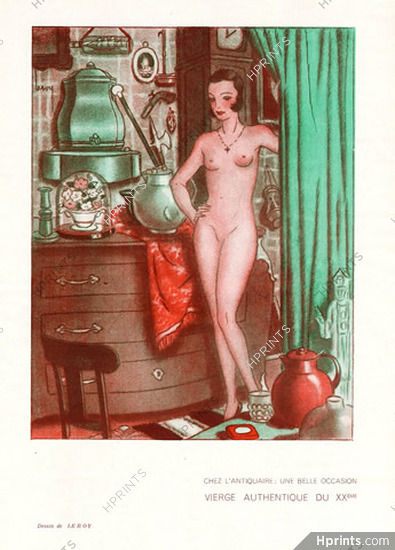Leroy 1933 Nude, Sexy Girl