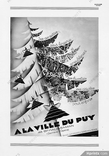 A La Ville Du Puy 1930 Christmas tree