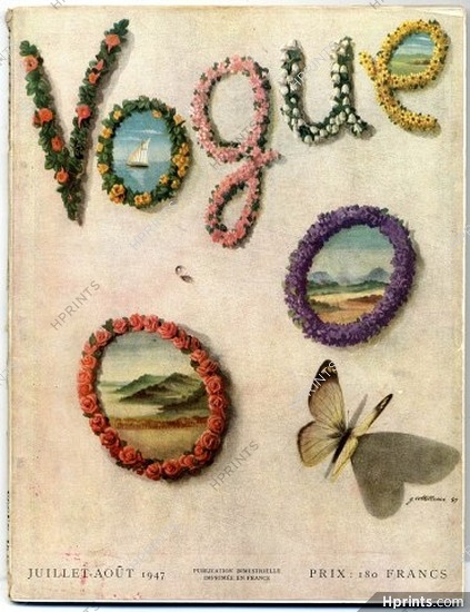 Vogue Paris 1947 July, Coltellacci, Lila de Nobili, Simone de Beauvoir, Edmonde Charles-Roux à Moscou, 116 pages