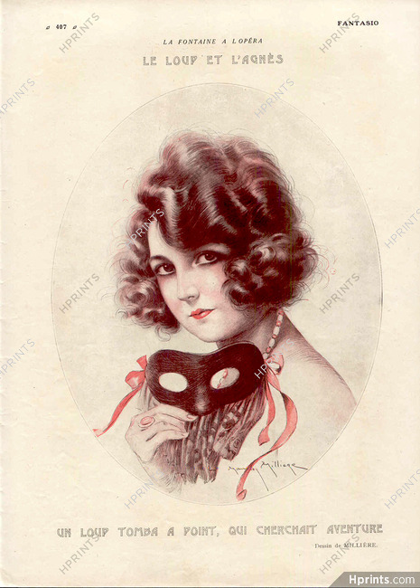 Maurice Milliere 1923 le Loup et l'Agnès, Eye Mask