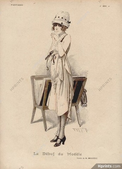 Maurice Millière 1918 "Le Début du Modèle", Art Modeling