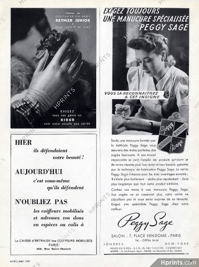 Peggy Sage (Cosmetics) 1940 Nail Polish