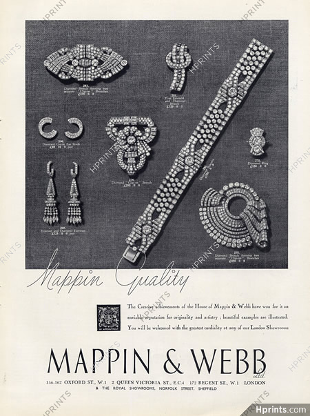 Mappin & Webb 1937 Jewels Diamond