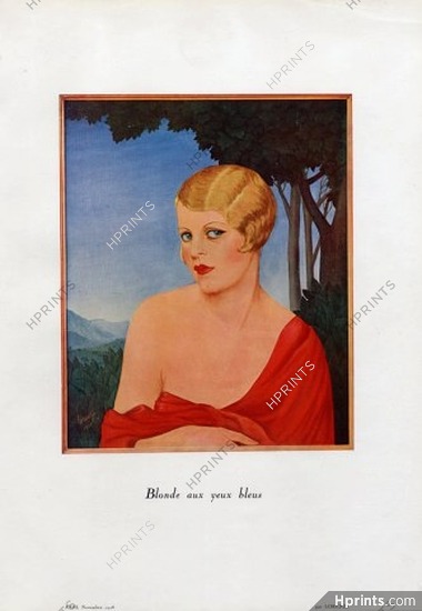 Fabius Lorenzi 1928 Blonde aux yeux bleus - Blond with blue eyes
