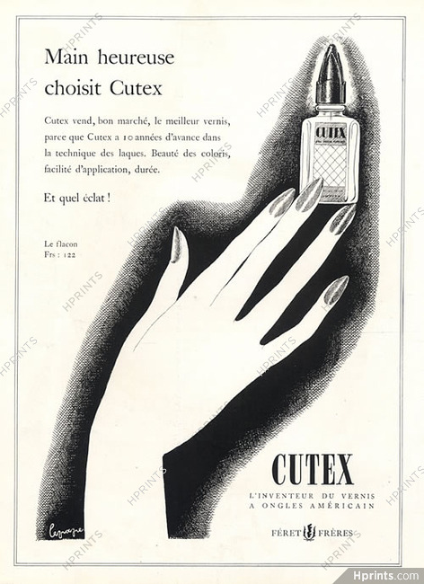 Cutex 1950 Nail Polish, Hand, Georges Lepape