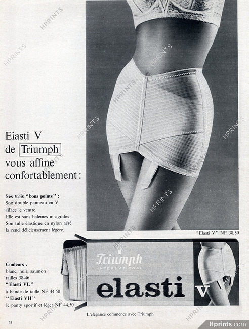 Triumph (Lingerie) 1962 Girdle — Advertisement