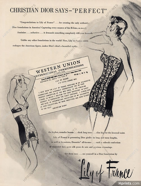 Lily of France (Lingerie) 1946 Girdle, Brassiere