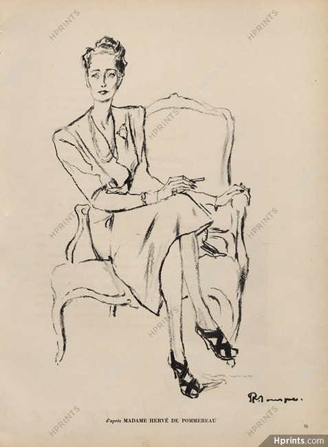 Pierre Mourgue 1946 Mrs Hervé de Pommereau, Portrait