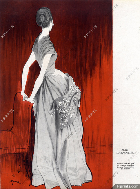 Mad Carpentier 1946 Gruau Evening Gown