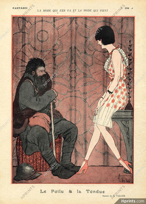 Armand Vallee 1919 Le Poilu et la Tondue
