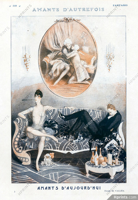 Armand Vallee 1925 "Amants d'Autrefois, Amants d'Aujourd'hui" Mistress Lover