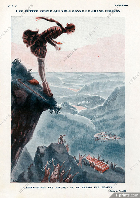 Armand Vallee 1930 "Une petite femme qui vous donne le frisson", Mountaineering