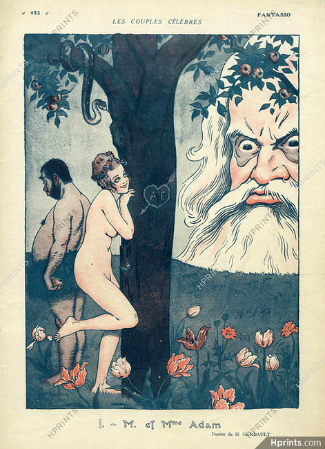 Henry Gerbault 1919 Adam & Eve, Nude