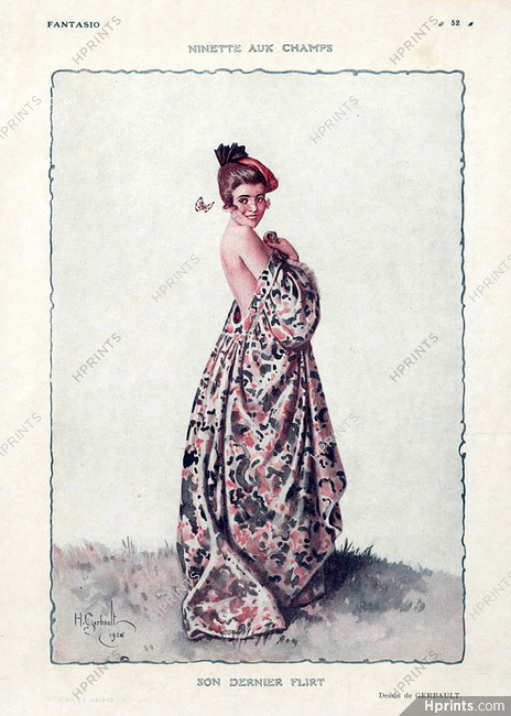 Henry Gerbault 1928 "Ninette aux Champs" Spring Dress